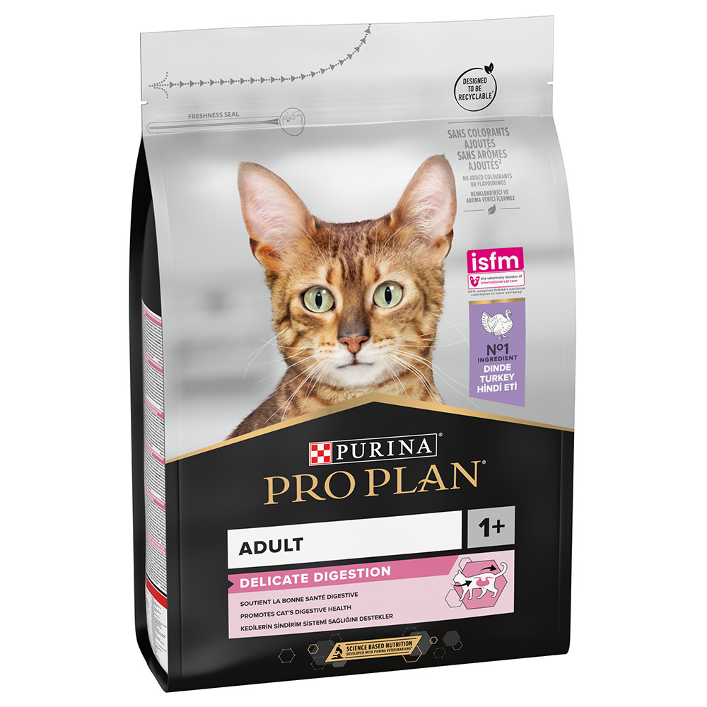 foto del prodotto purina pro plan adult delicate digestion ricco in tacchino crocchette gatto 3 kg