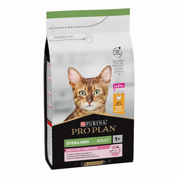 foto del prodotto purina pro plan delicate digestion sterilised adult 1 con pollo 1,5 kg croccantini per gatti 1 ordine scegli lo sconto bzr5 bzr20 200 punti fedelt 