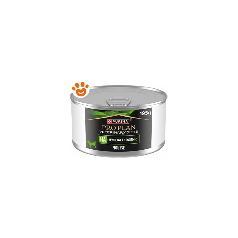 foto del prodotto purina pro plan dog veterinary diet ha hypoallergenic mousse pro plan dog veterinary diet ha hypoallergenic mousse lattina da 195 gr