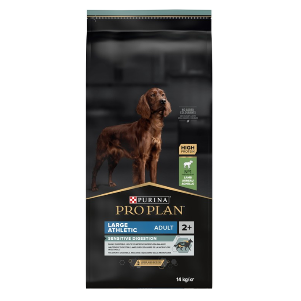 foto del prodotto purina pro plan large adult athletic sensitive digestion agnello e riso 14 kg croccantini per cani 1 ordine scegli lo sconto bzr5 bzr20 200 punti fedelt 