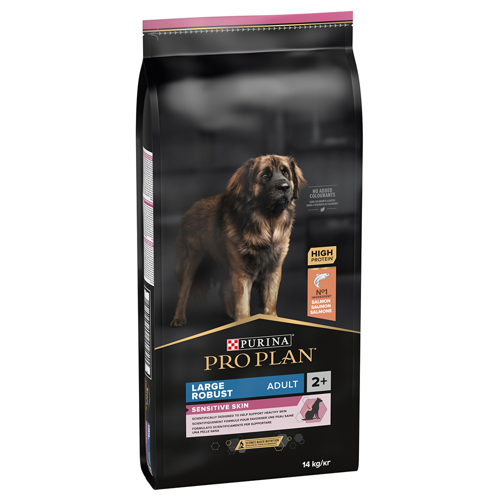 foto del prodotto purina pro plan large robust adult sensitive skin salmone 14 kg
