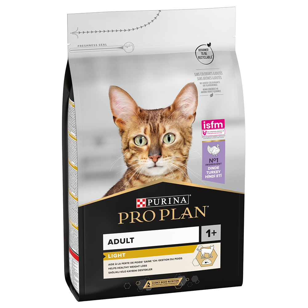 foto del prodotto purina pro plan light adult ricco in tacchino crocchette per gatti - set 2 x 3 kg