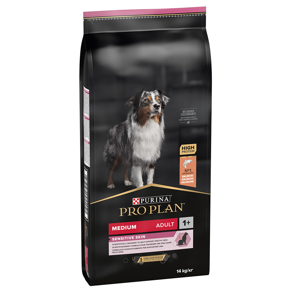 foto del prodotto purina pro plan medium adult sensitive skin - 14 kg