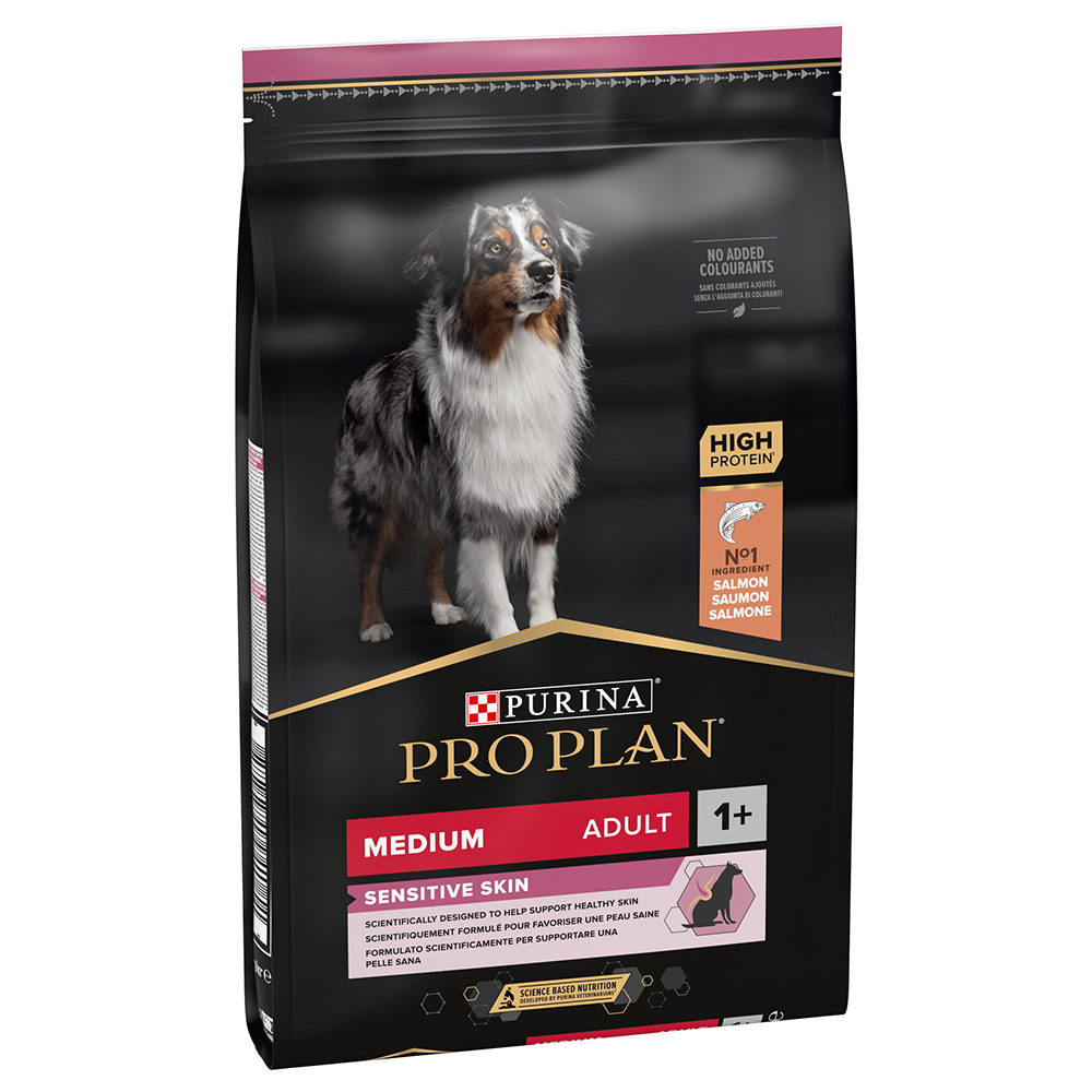 foto del prodotto purina pro plan medium adult sensitive skin crocchette per cani 7 kg