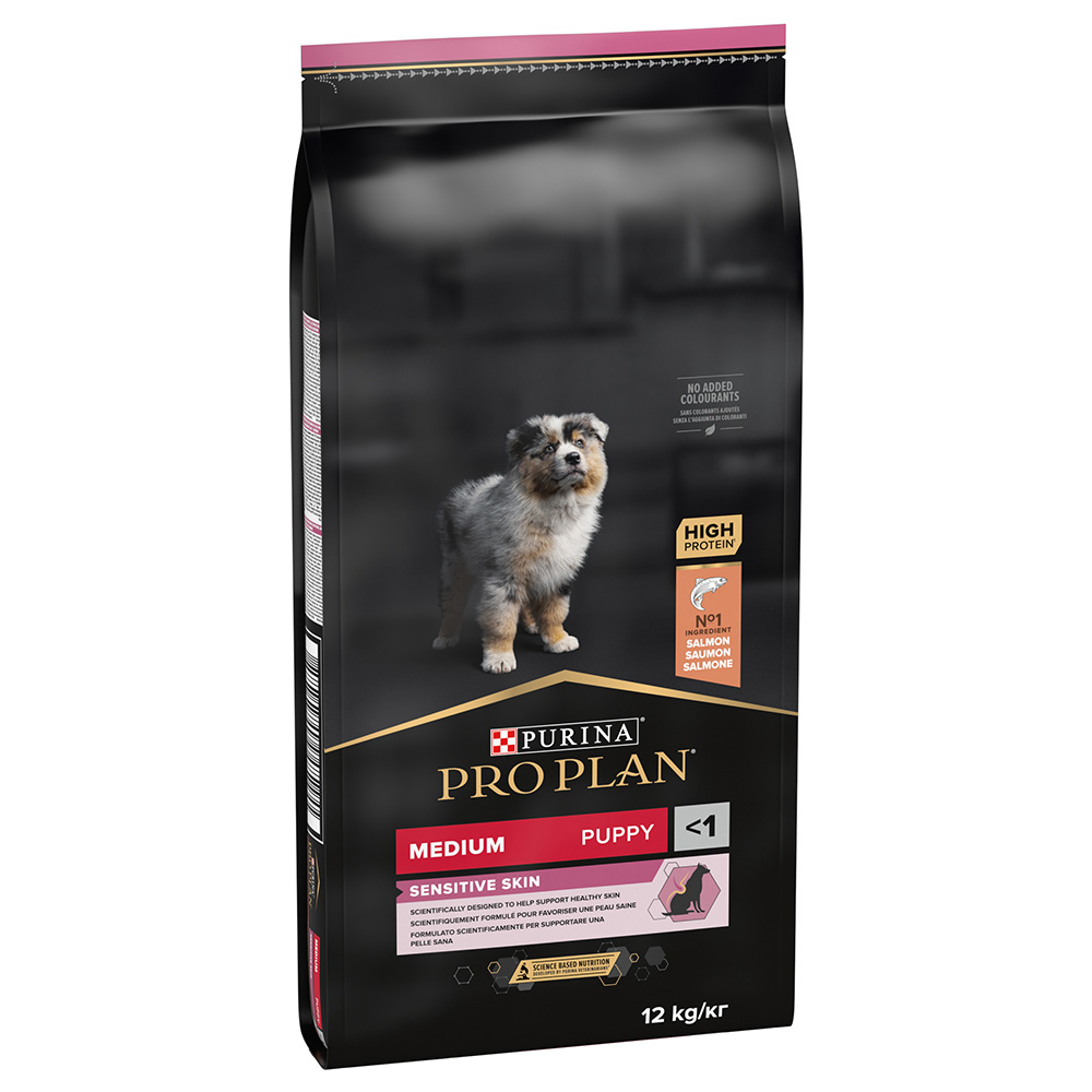 foto del prodotto purina pro plan medium puppy sensitive skin crocchette per cane 12 kg