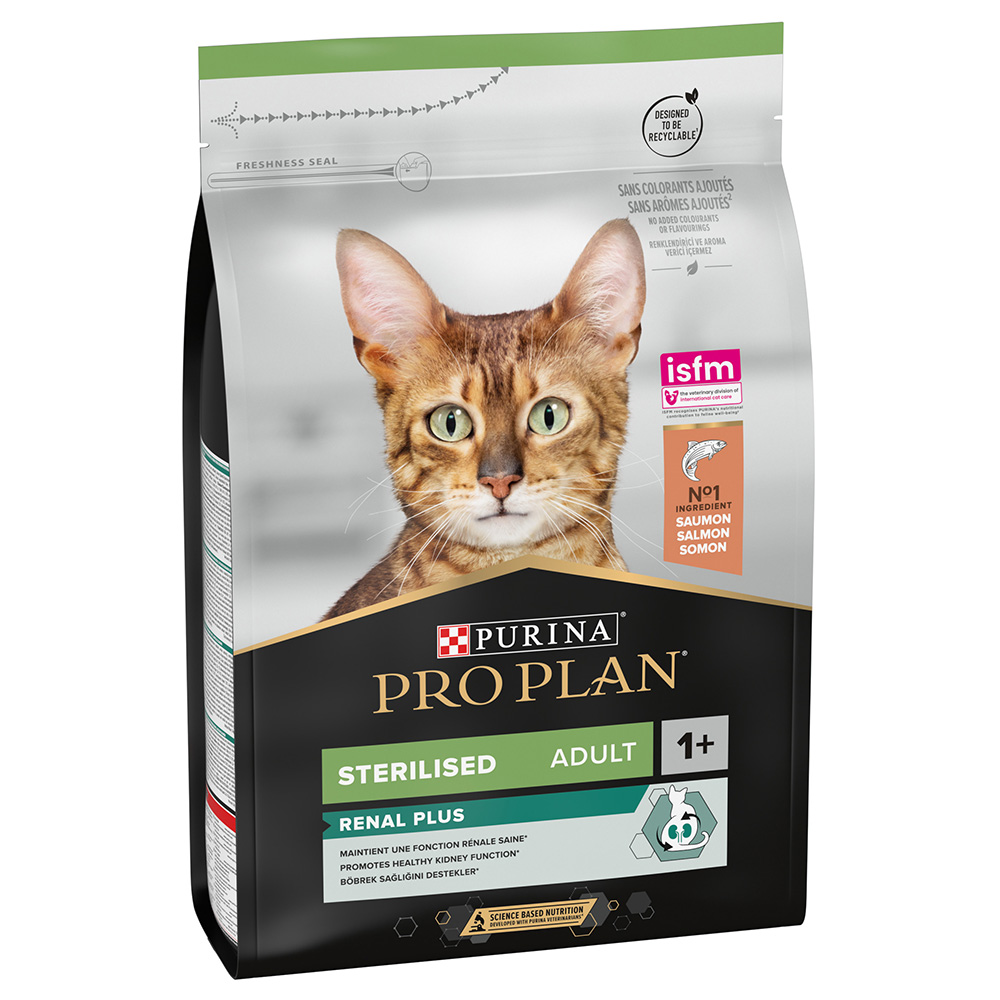 foto del prodotto purina pro plan sterilised adult renal plus ricco in salmone 3 kg