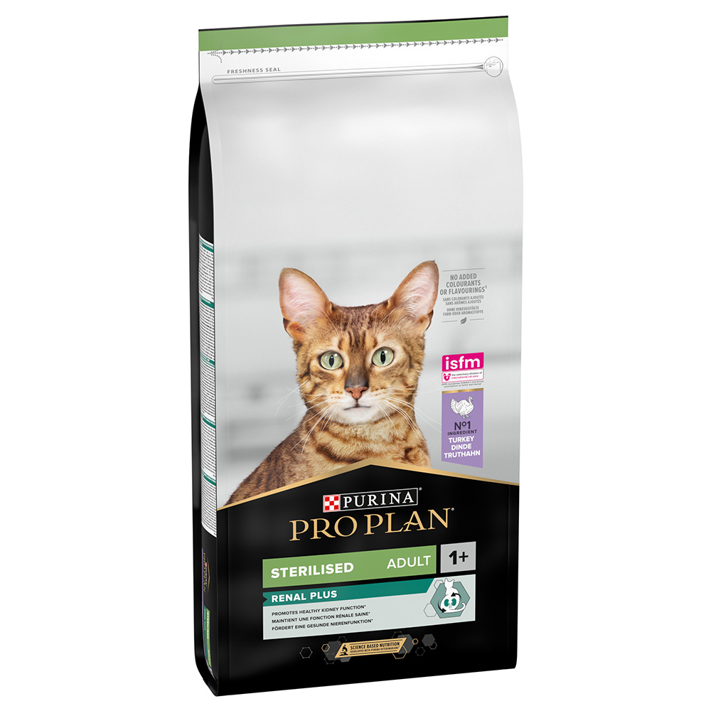 foto del prodotto purina pro plan sterilised adult renal plus ricco in tacchino crocchette per gatto - 14 kg