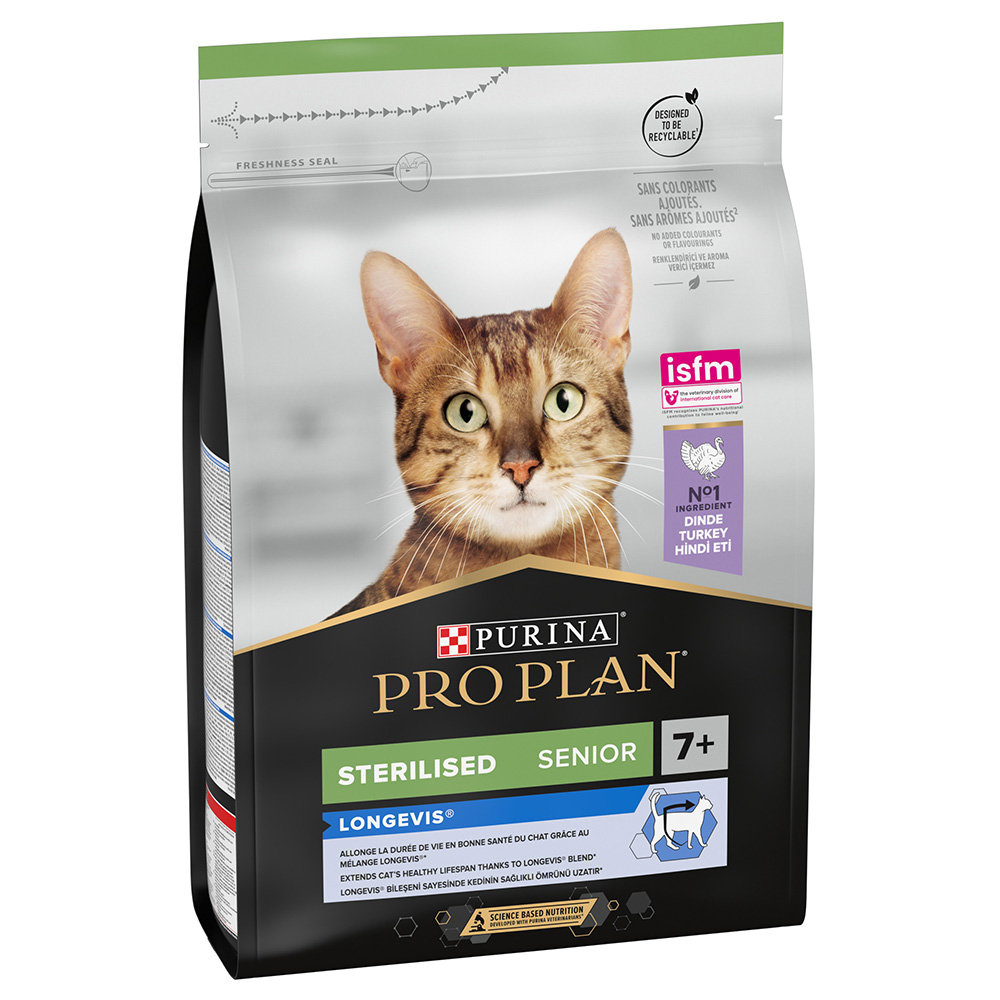 foto del prodotto purina pro plan sterilised senior 7 longevis ricco in tacchino 3 kg
