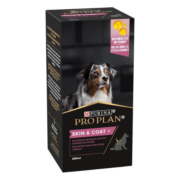 foto del prodotto purina pro plan veterinary diets supplement skin and coat plus integratore per cani 250 ml 1 ordine scegli lo sconto bzr5 bzr20 200 punti fedelt integratori per cani