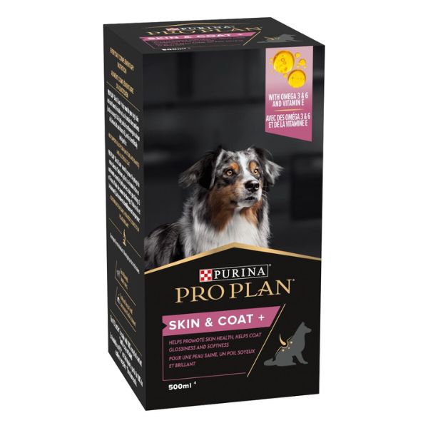 foto del prodotto purina pro plan veterinary diets supplement skin and coat plus integratore per cani 500 ml 1 ordine scegli lo sconto bzr5 bzr20 200 punti fedelt integratori per cani