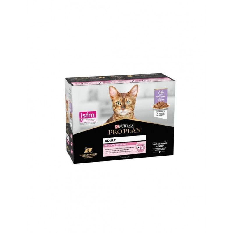 foto del prodotto purina proplan gatto nutrisavour delicate multipack busta 10 x 85gr tacchino