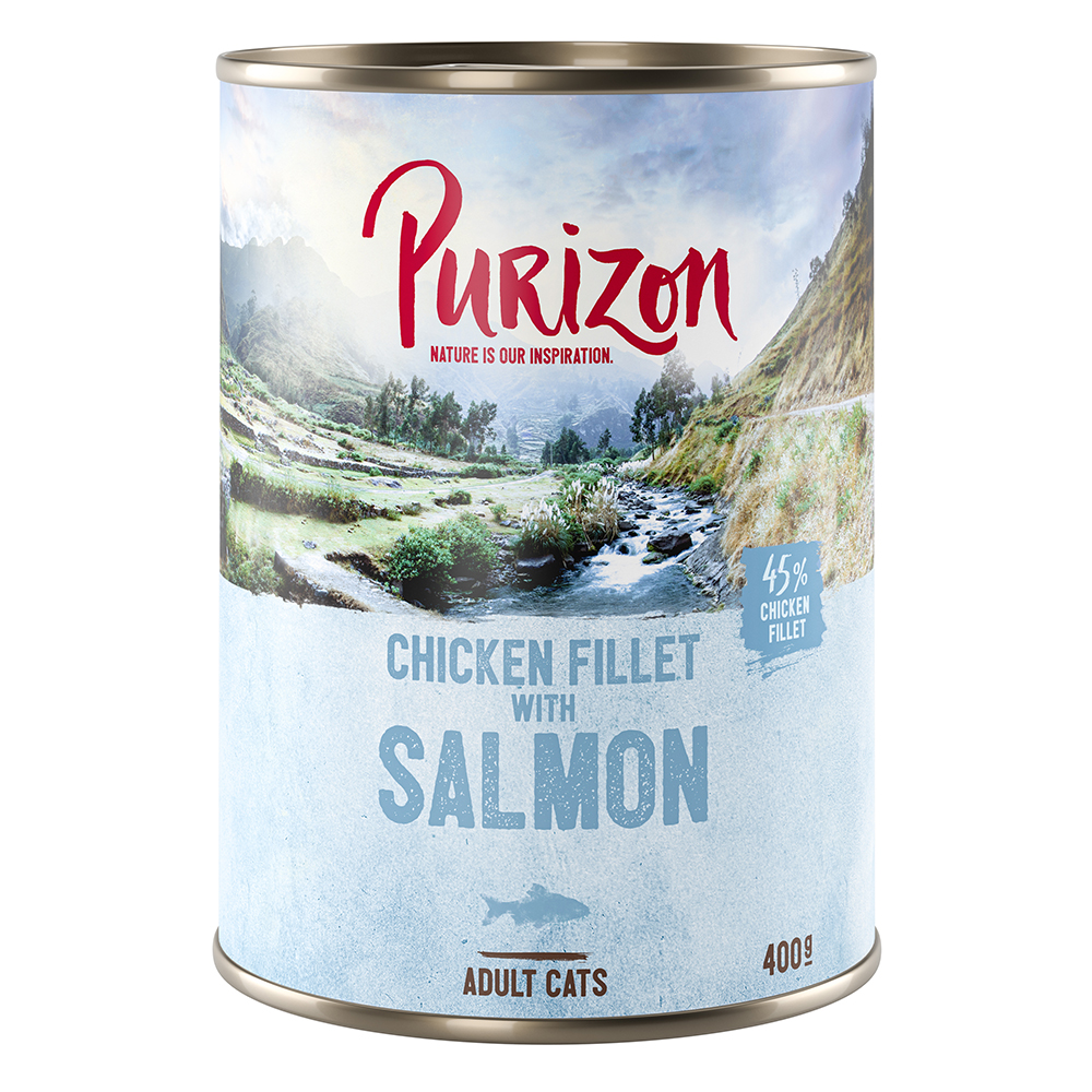 foto del prodotto purizon adult 6 x 400 g - senza cereali - filetto di pollo con salmone