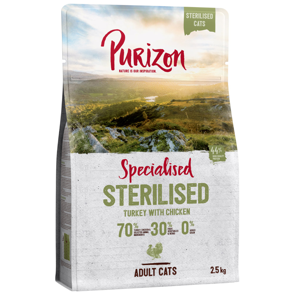 foto del prodotto purizon adult sterilised tacchino pollo senza cereali 2,5 kg
