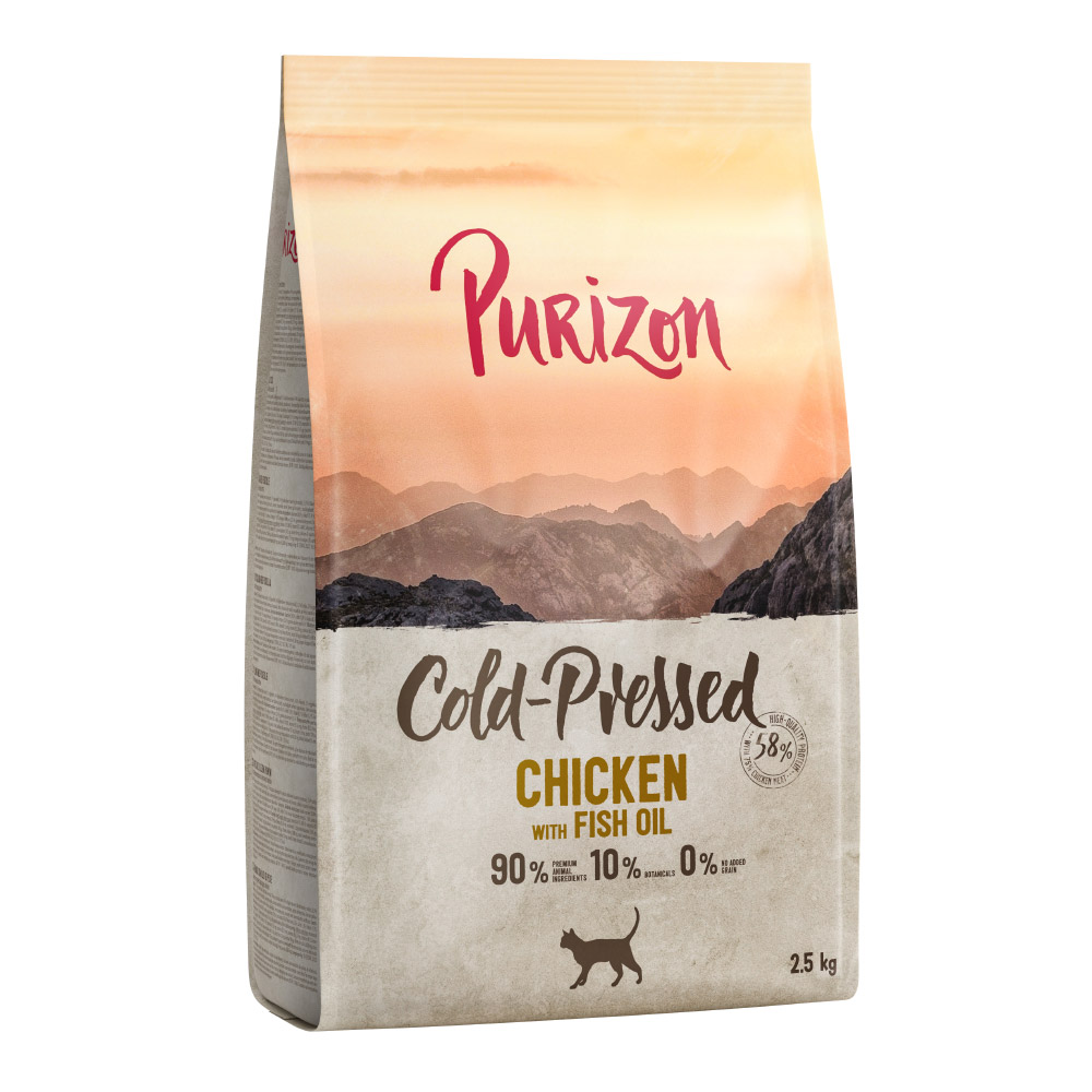 foto del prodotto purizon coldpressed pollo con olio di pesce crocchette per gatto 2,5 kg