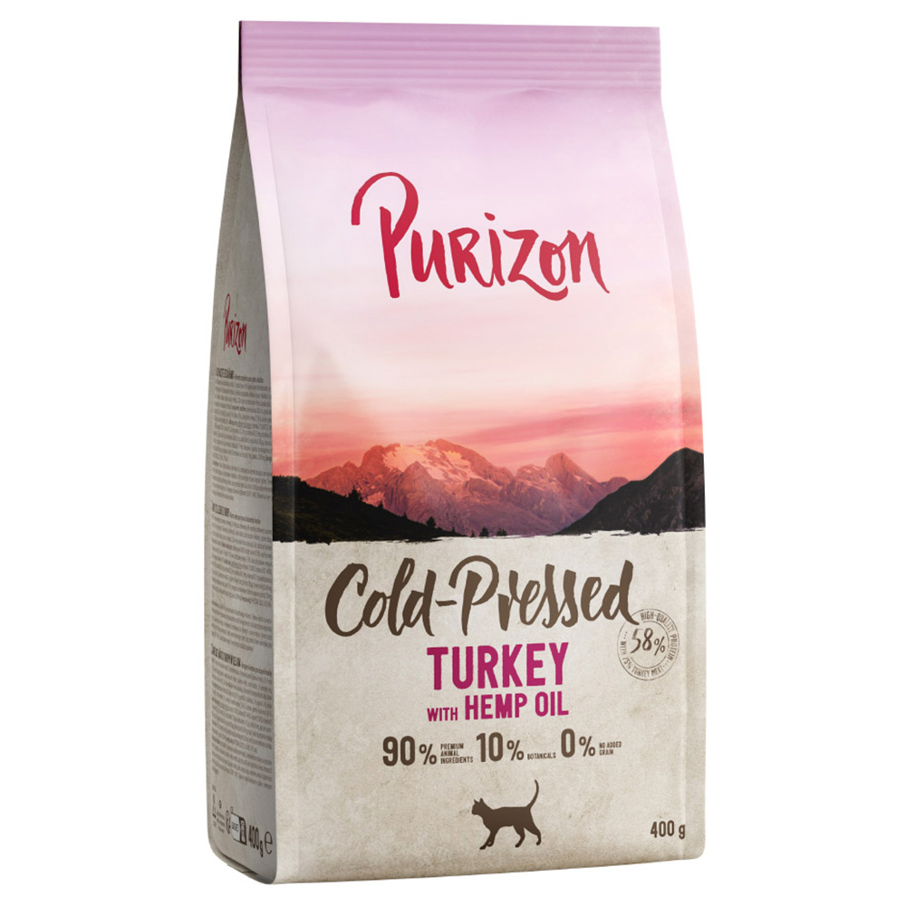 foto del prodotto purizon crocchette per gatto 400 g crocchette pressato a freddo tacchino con olio di canapa