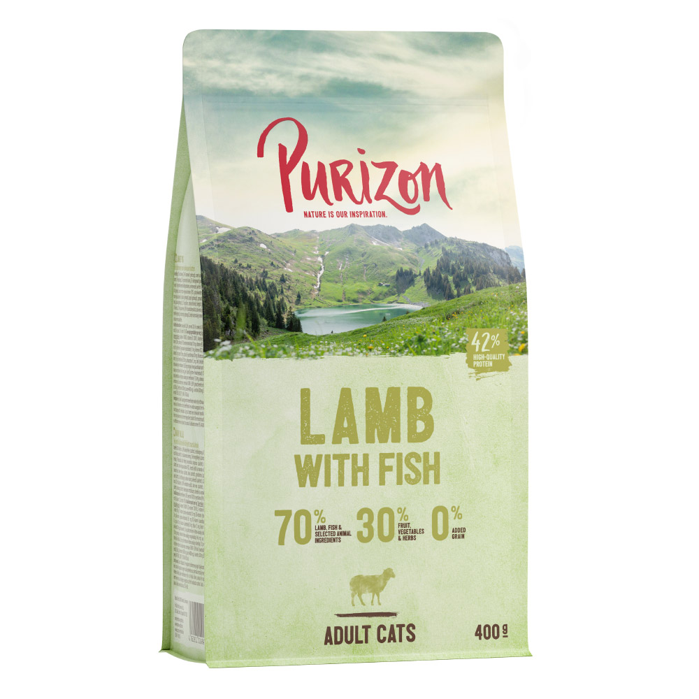 foto del prodotto purizon crocchette per gatto 400 g crocchette purizon adult agnello pesce