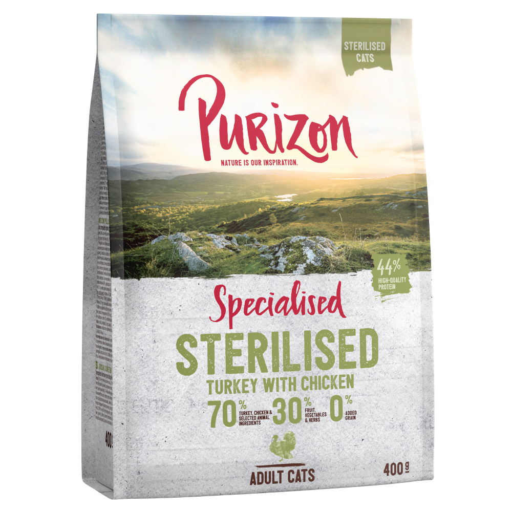 foto del prodotto purizon crocchette per gatto - 400 g crocchette purizon adult sterilised tacchino &amp; pollo