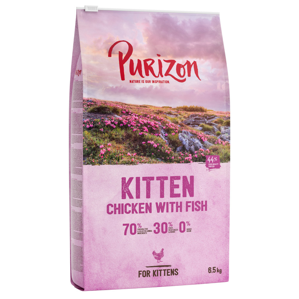 foto del prodotto purizon kitten pollo pesce senza cereali crocchette per gatto 6,5 kg