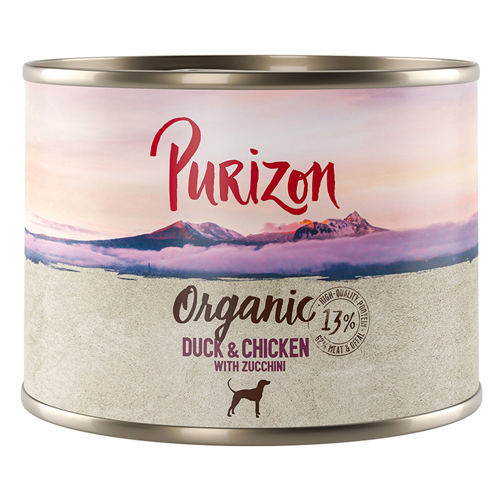foto del prodotto purizon organic 6 x 200 g umido per cane anatra e pollo con zucchini