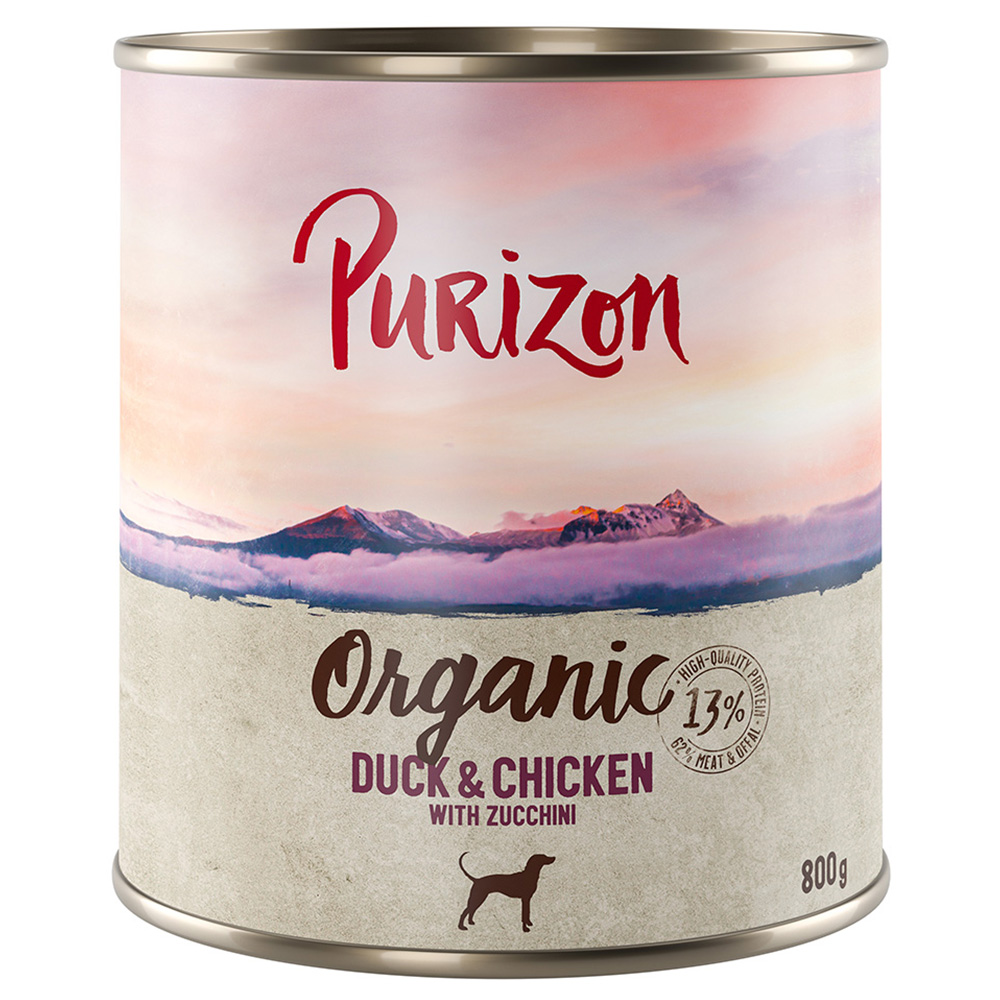 foto del prodotto purizon organic 6 x 800 g - anatra e pollo con zucchini