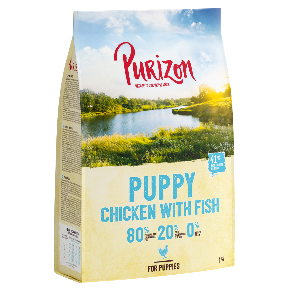 foto del prodotto purizon puppy pollo con pesce senza cereali crocchette per cane 1 kg