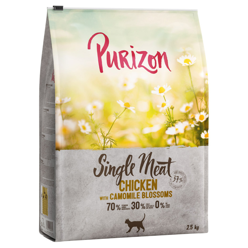 foto del prodotto purizon single meat pollo con fiori di camomilla crocchette per gatto - 2,5 kg
