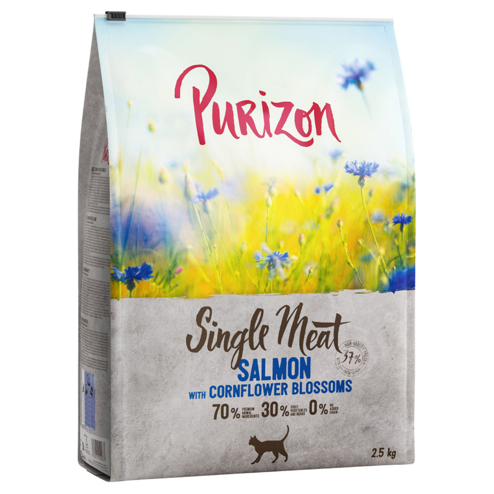 foto del prodotto purizon single meat salmone con fiordaliso crocchette per gatto 2,5 kg