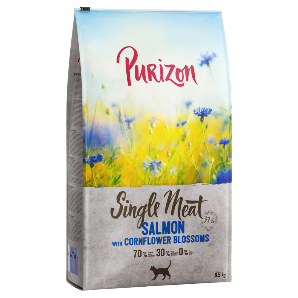 foto del prodotto purizon single meat salmone con fiordaliso crocchette per gatto 6,5 kg