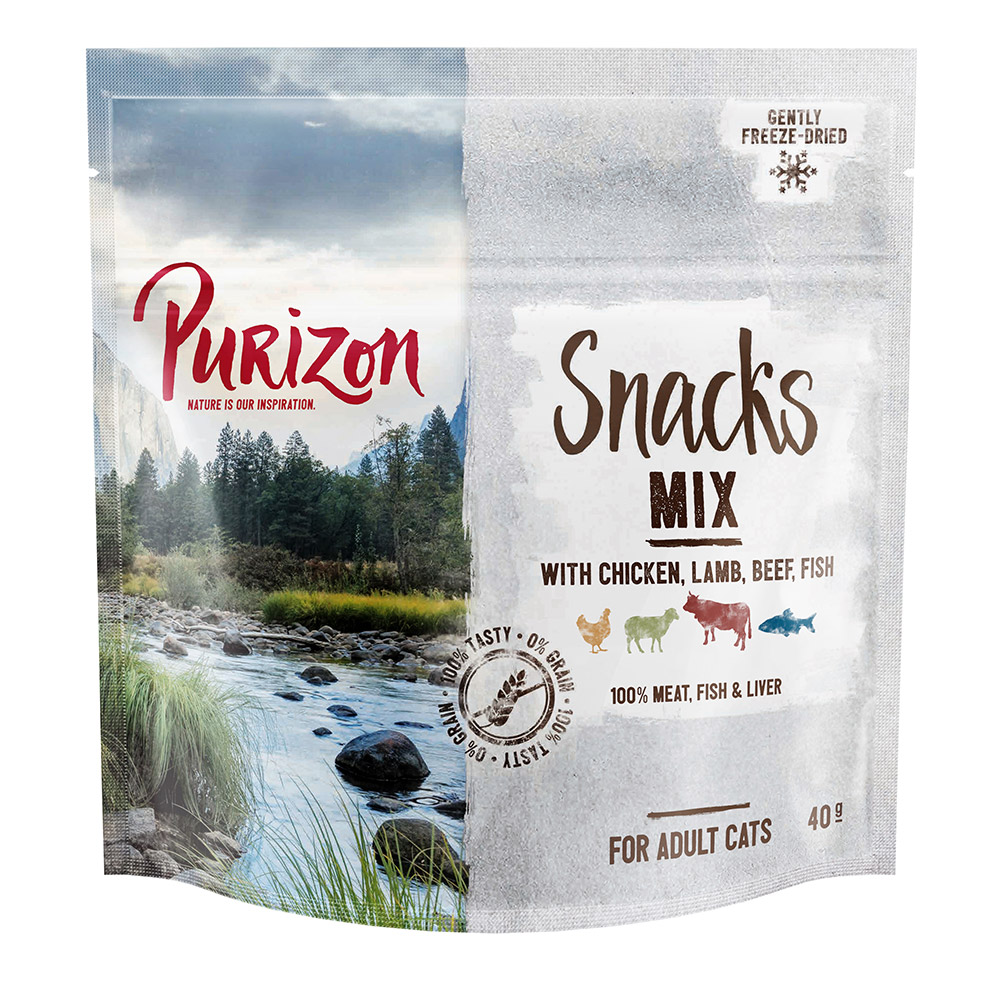 foto del prodotto purizon snack per gatti mix senza cereali 40 g