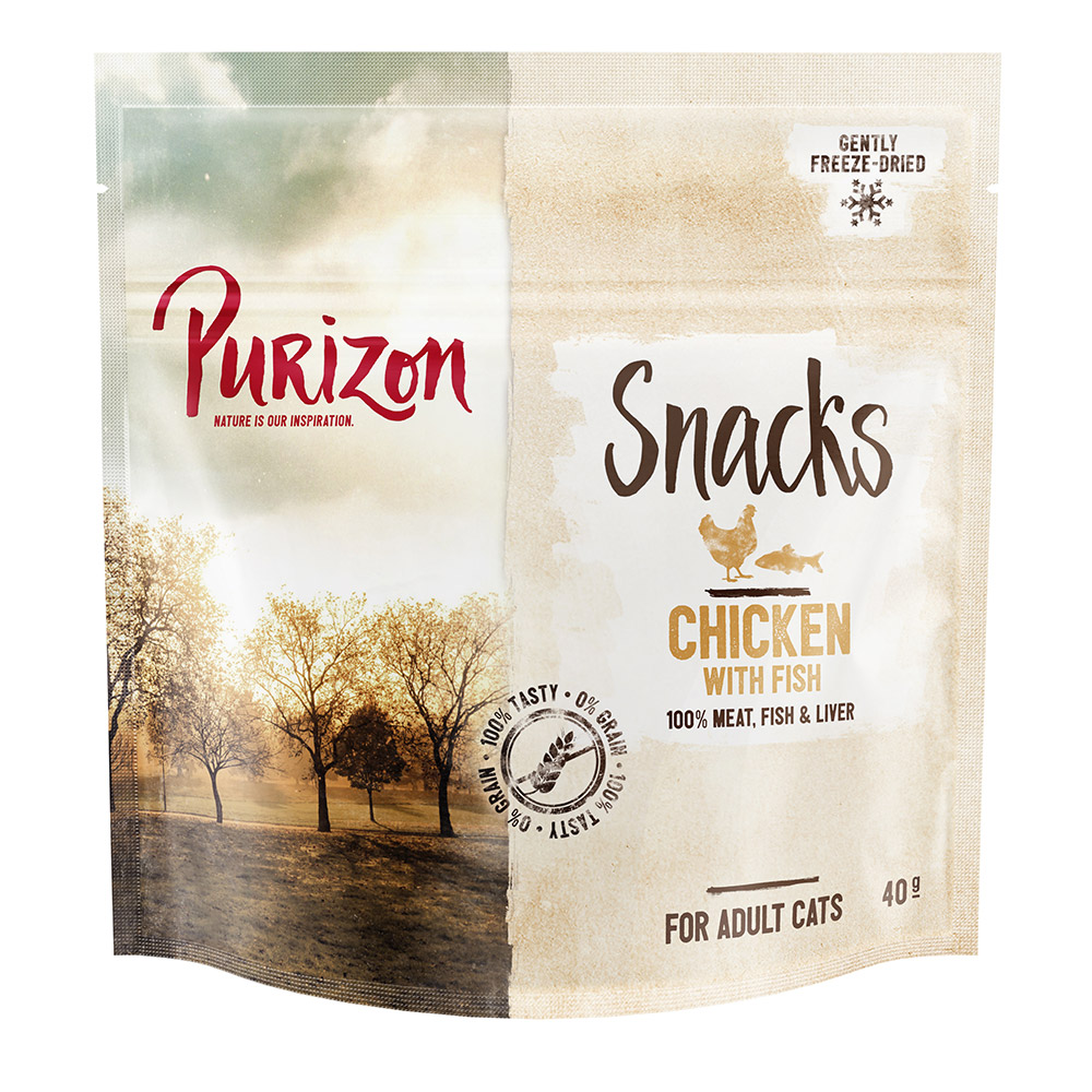 foto del prodotto purizon snack per gatti pollo con pesce senza cereali 5 g