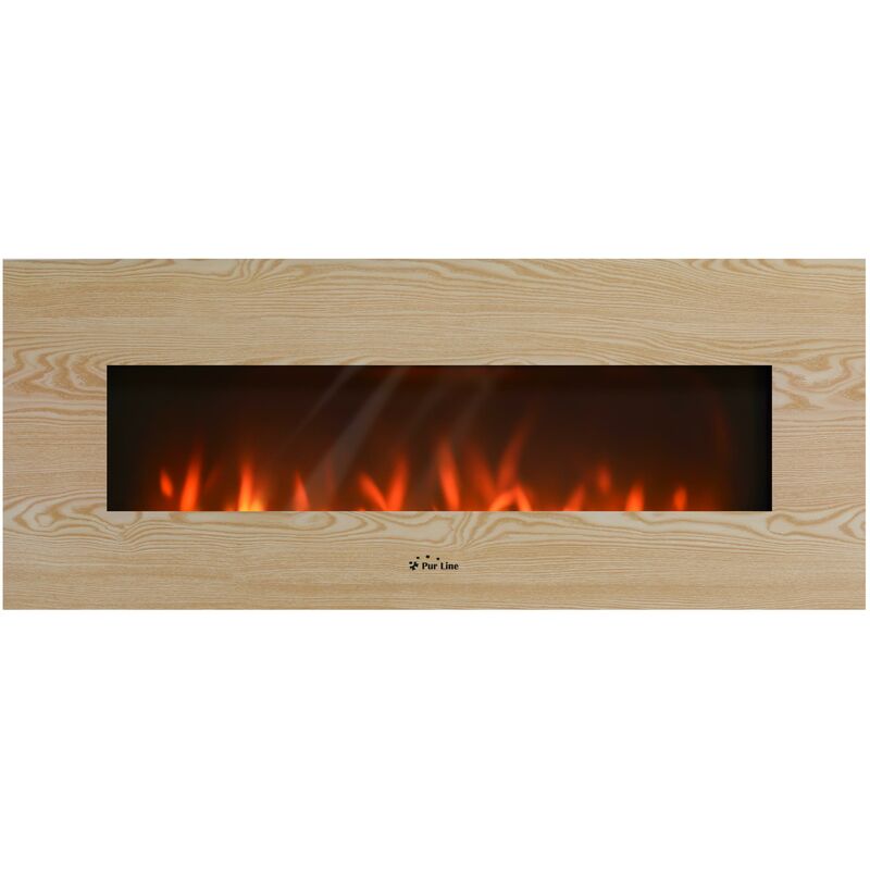 foto del prodotto purline camino elettrico panoramico con luce led ambientale e pannello frontale in mdf che 530