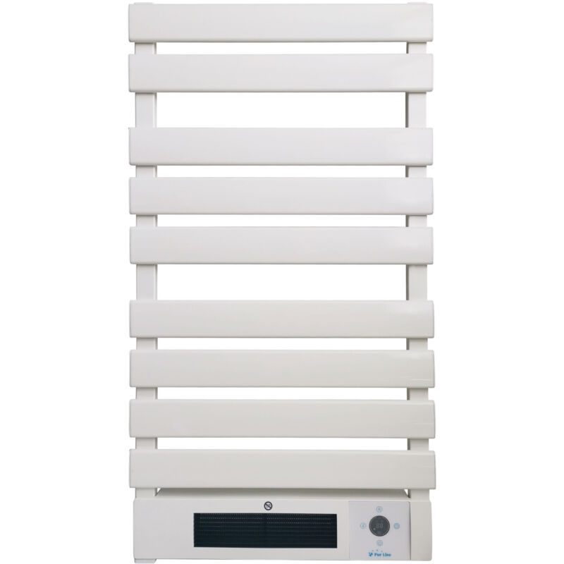 foto del prodotto purline scaldasalviette elettrico 1500w in alluminio bianco con display a led ntw 25