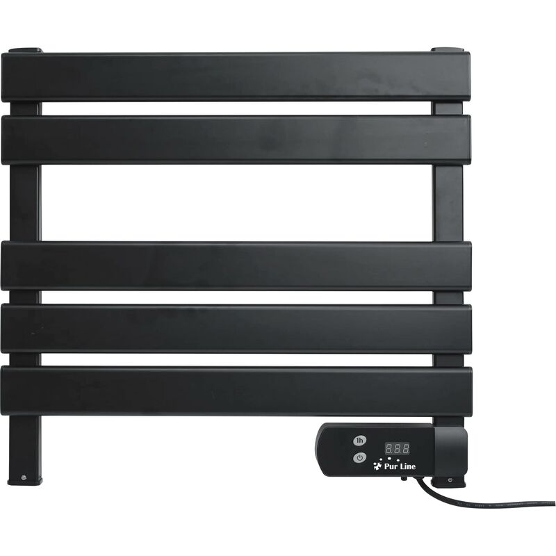 foto del prodotto purline scaldasalviette elettrico compatto nero 100w ntw 08