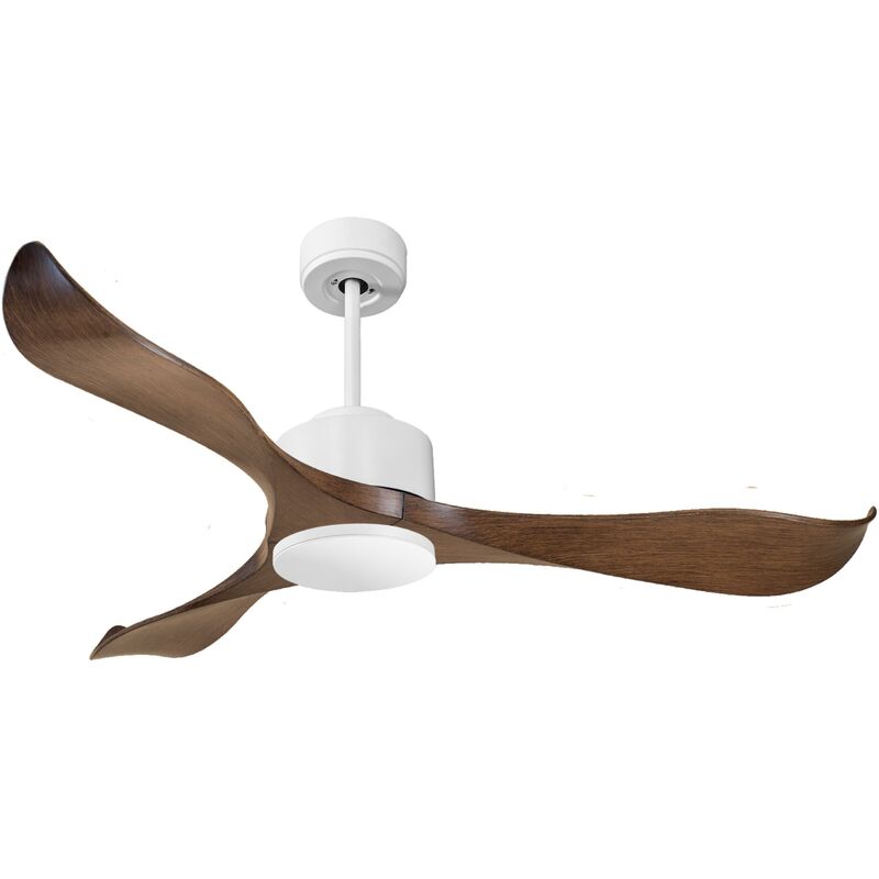 foto del prodotto purline ventilatore da soffitto reversibile luce termostato wifi motore cc tetti inclinati telecomando adattatore 2 3 lame hypersilence memoria