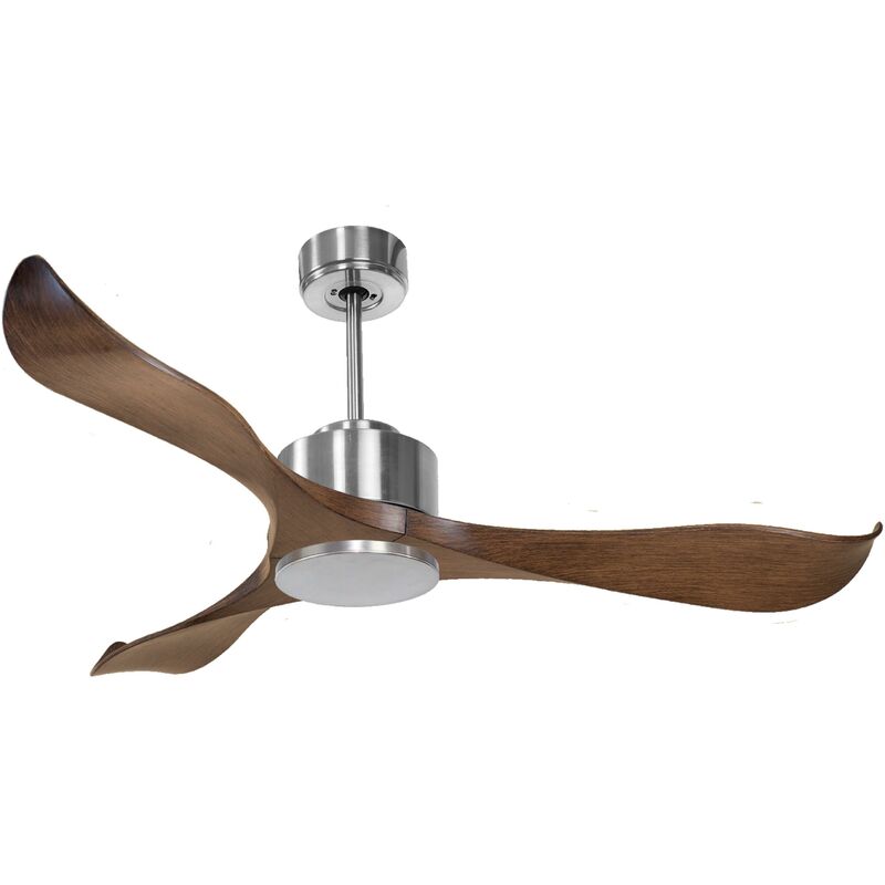 foto del prodotto purline ventilatore da soffitto reversibile luce termostato wifi motore cc tetti inclinati telecomando adattatore 2 3 lame hypersilence memoria