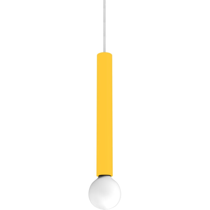 foto del prodotto puro sospensione, 1x e27, max 42w, metallo, giallo, d.4cm h.40cm lumicom