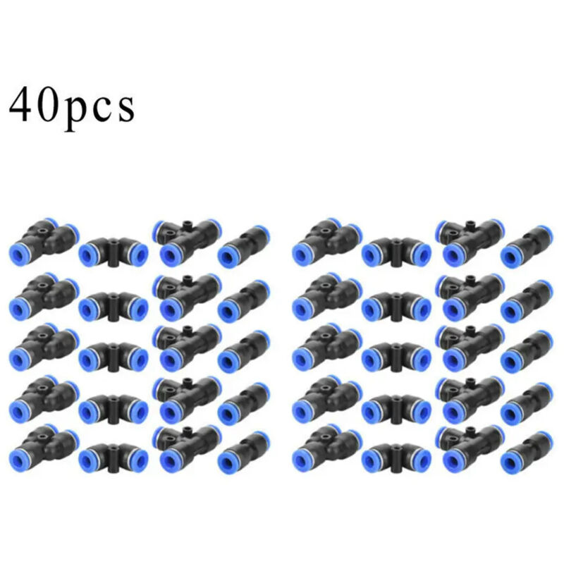 foto del prodotto push in pneumatico in plastica da 40 pezzi borsa con diametro esterno di 6 mm e 1 4 di pollice
