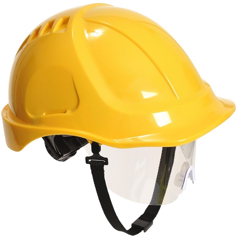 foto del prodotto pw54 casco di sicurezza con visiera endurance plus giallo portwest