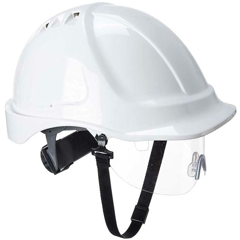 foto del prodotto pw55whr casco endurance con visiera, bianco portwest