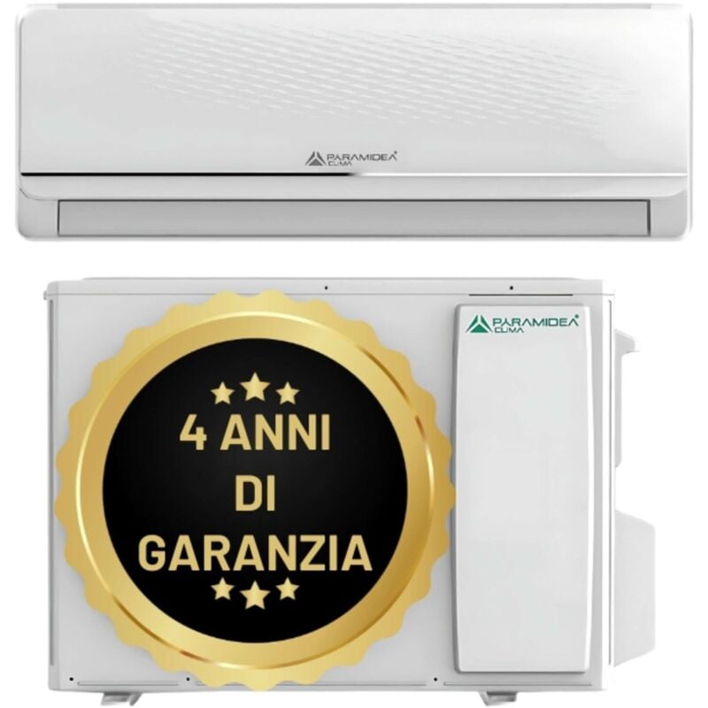 foto del prodotto pyramidea climatizzatore wifi ac109ui ac109ue unita interna esterna 9000 btu inverter pompa di calore garanzia 4 anni