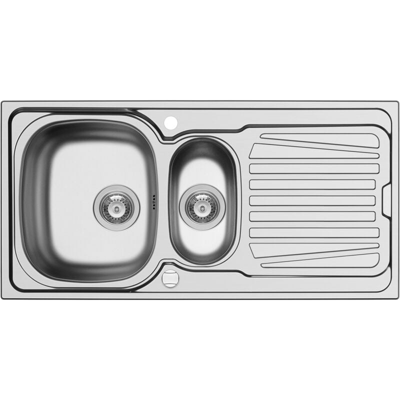 foto del prodotto pyramis 100133212 sparta, lavello in acciaio inox 100 x 50 1,5b 1d