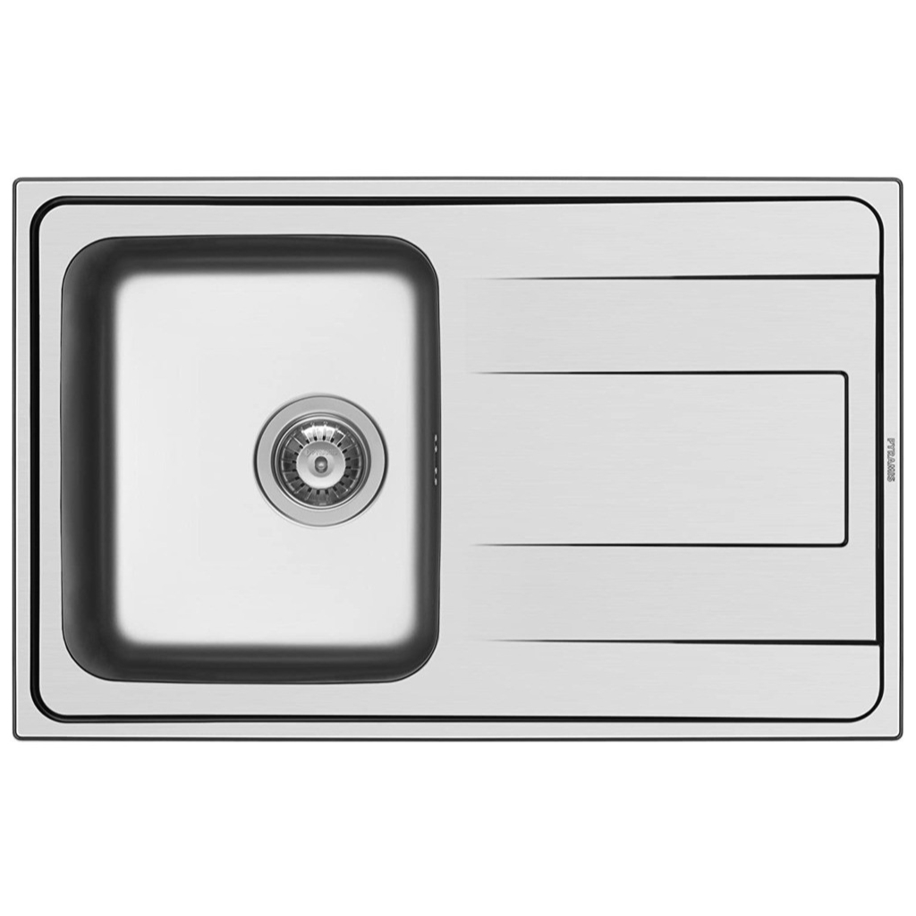 foto del prodotto pyramis lavello con gocciolatoio sx alea 107157930 in acciaio inox spazzolato