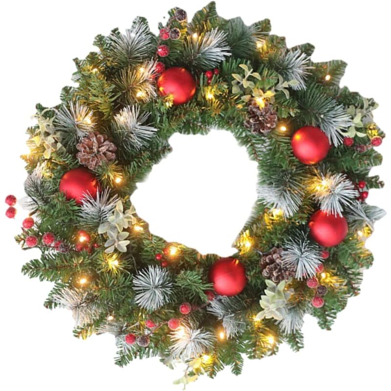 foto del prodotto pz ghirlanda di natale con vite cerchio decorazione da parete di natale decorazione per la casa decorazione per camino ghirlanda accessori per il