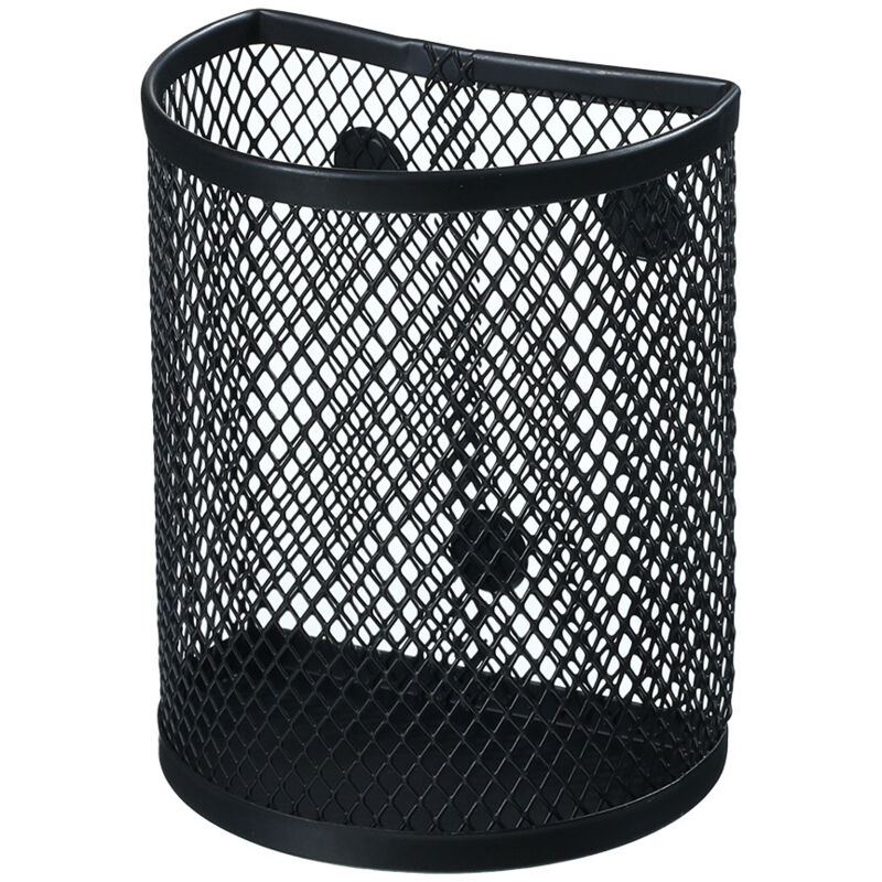 foto del prodotto pz. portaoggetti a rete magnetica, cestini portaoggetti portapenne per penne, matite, pennarelli, accessori per ufficio e scuola nero sollbry