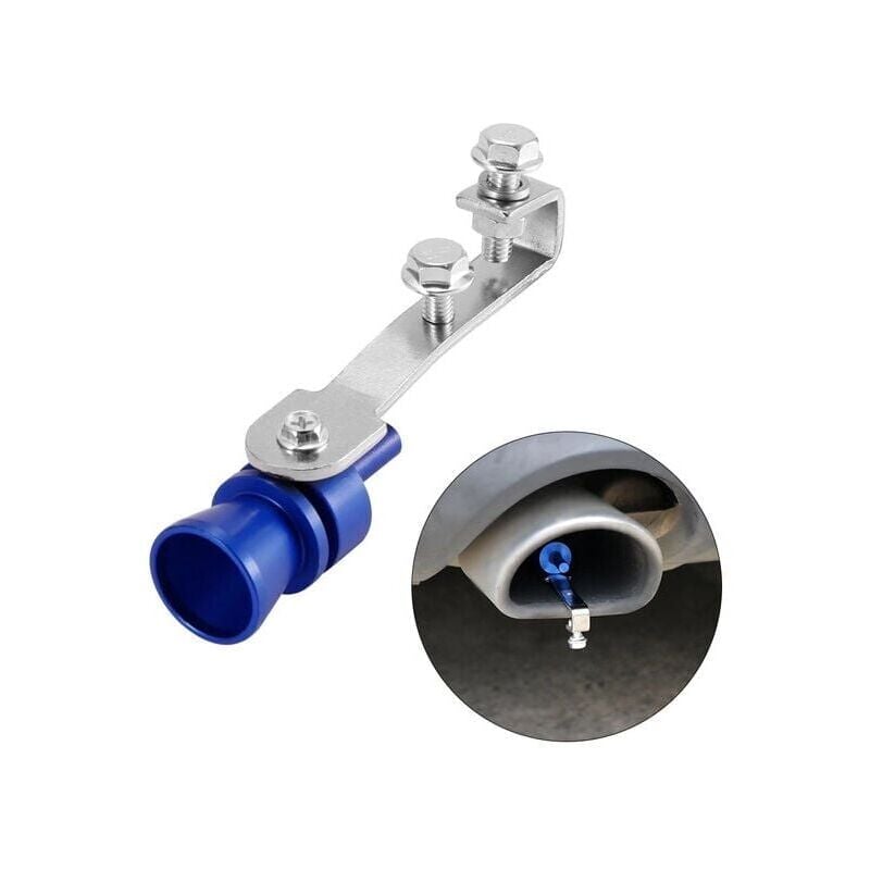 foto del prodotto pz universal sound simulator car exhaust pipe turbo whistle car turbo muffler auto parts blu, l 