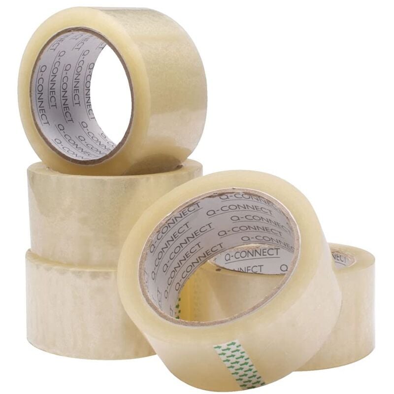 foto del prodotto q connect kf01791 nastro adesivo economica speciale imballaggio alta aderenza 50 mm x 66 m colori assortiti, 6 pezzi