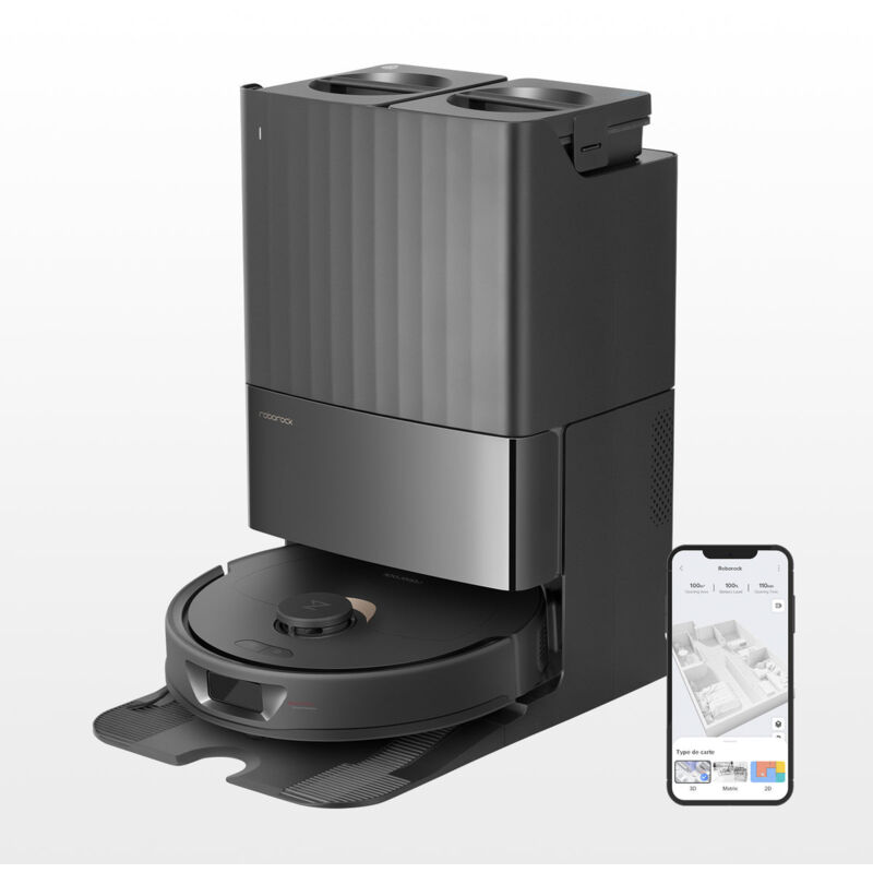 foto del prodotto q revo maxv robot aspirapolvere e lavapavimenti nero 7000pa wi fi roborock