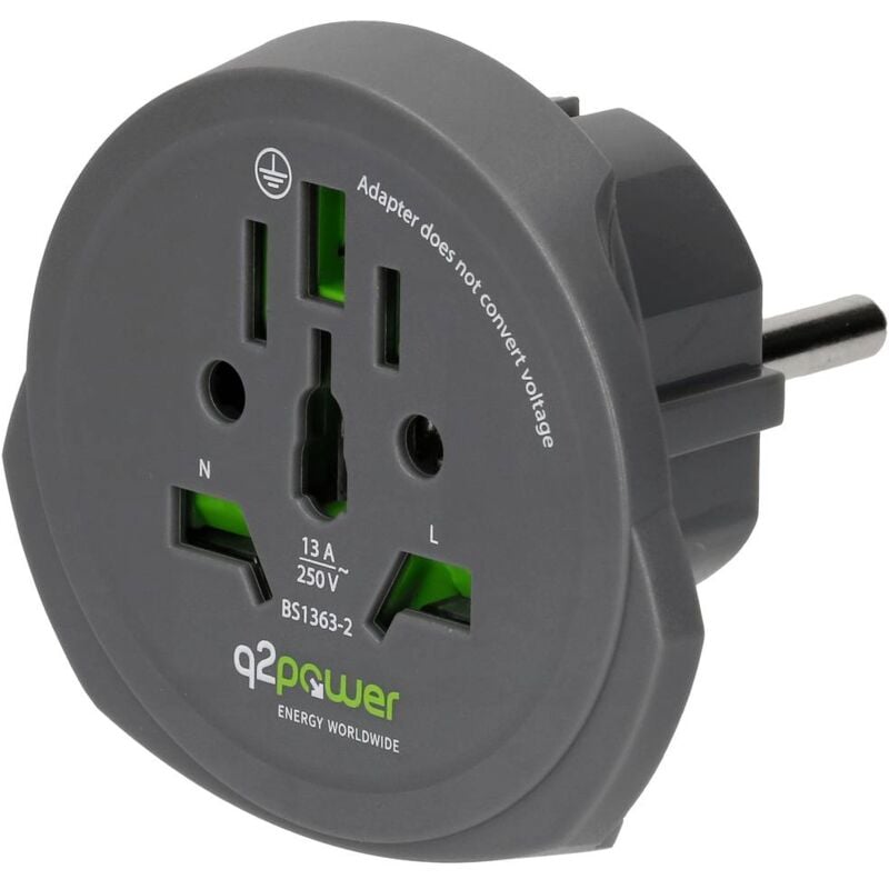 foto del prodotto q2 power q2 1.100100 th adattatore da viaggio