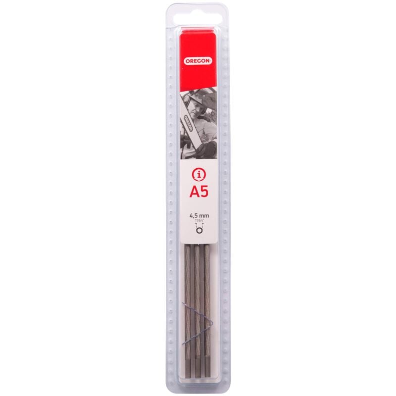 foto del prodotto q70512c, lime rotonde per affilare catene per motosega da 4,5 mm, 3 8 , confezione da 3 oregon