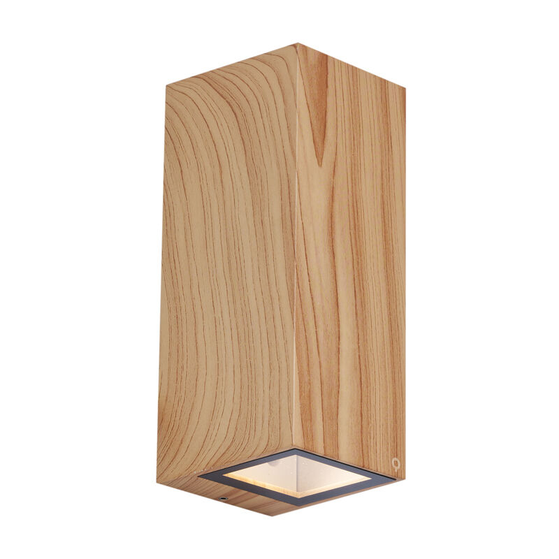 foto del prodotto qazqa appliques baleno scandinavo alluminio,vetro legno allungato max. 2 x watt
